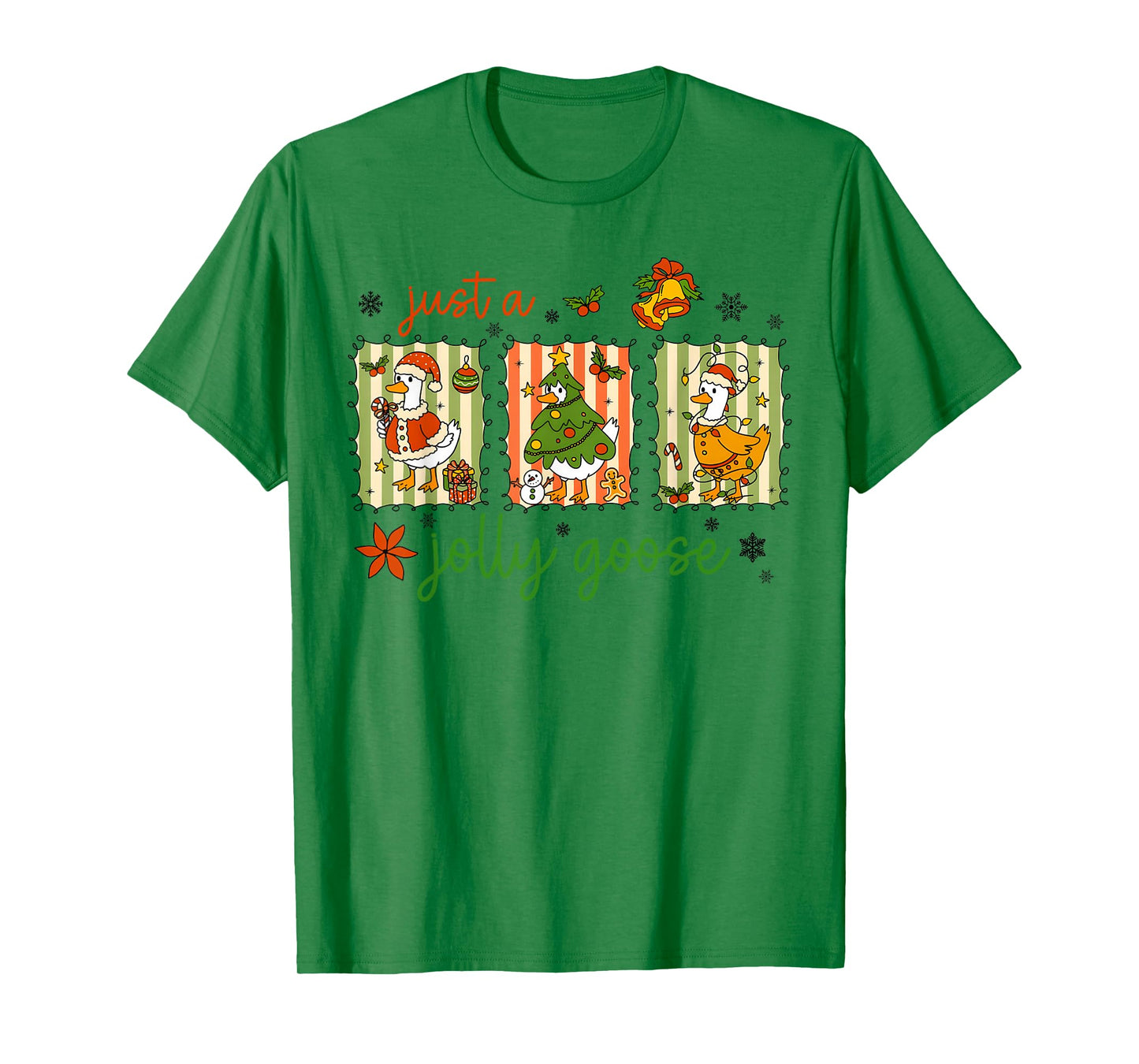 Just A Jolly Goose Shirt Funny Merry Christmas Holiday T-Shirt