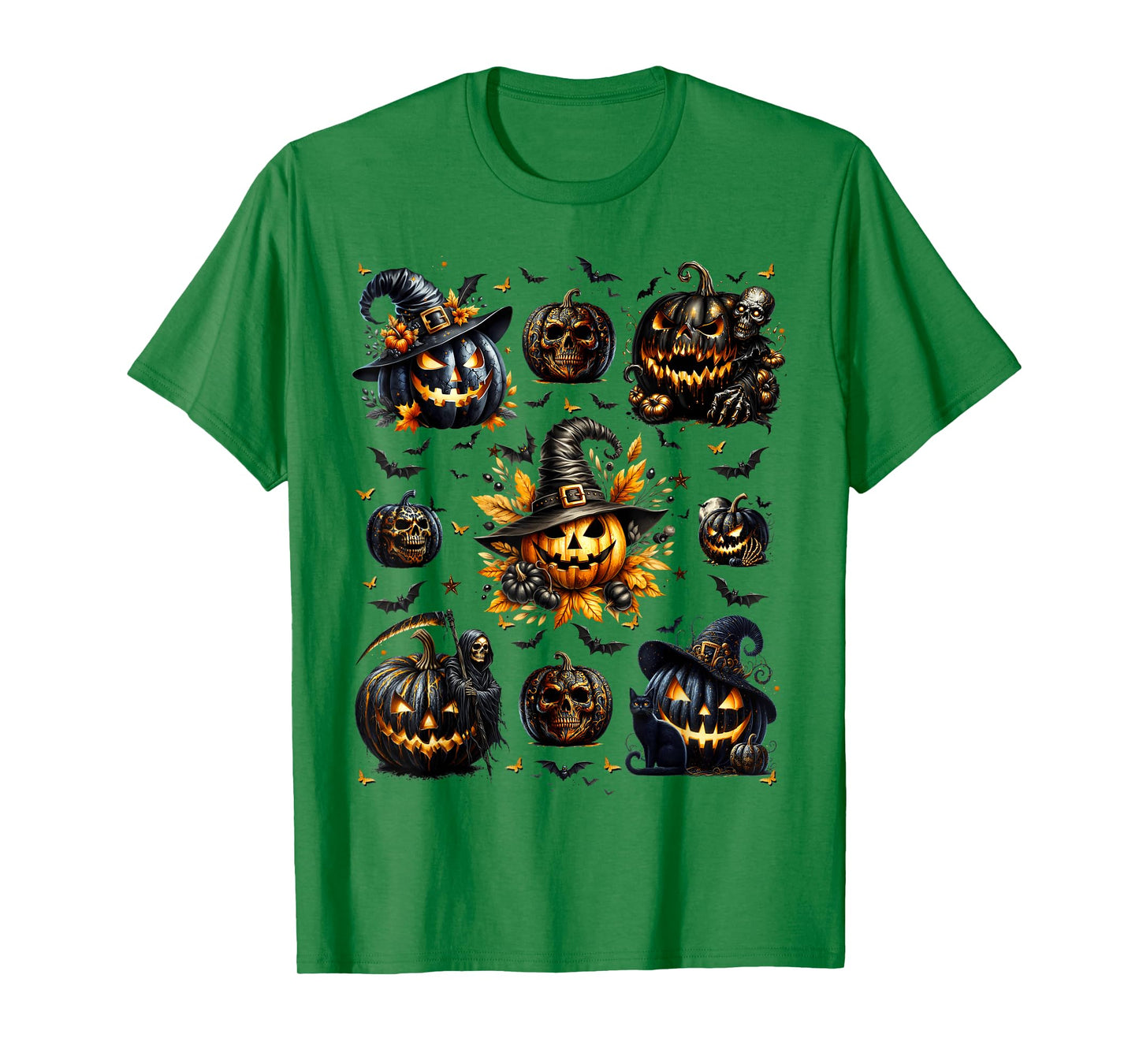 Orange and Black Halloween Accessories Pumpkins for Witches T-Shirt
