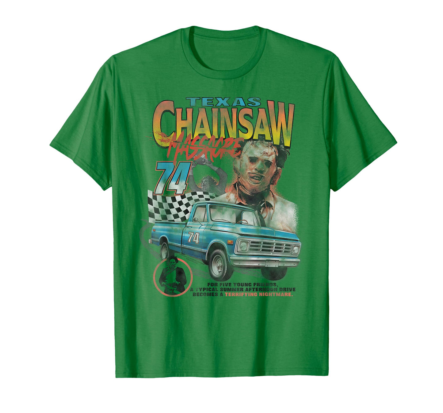 The Texas Chainsaw Massacre Pickup Truck Racing '74 Horror T-Shirt