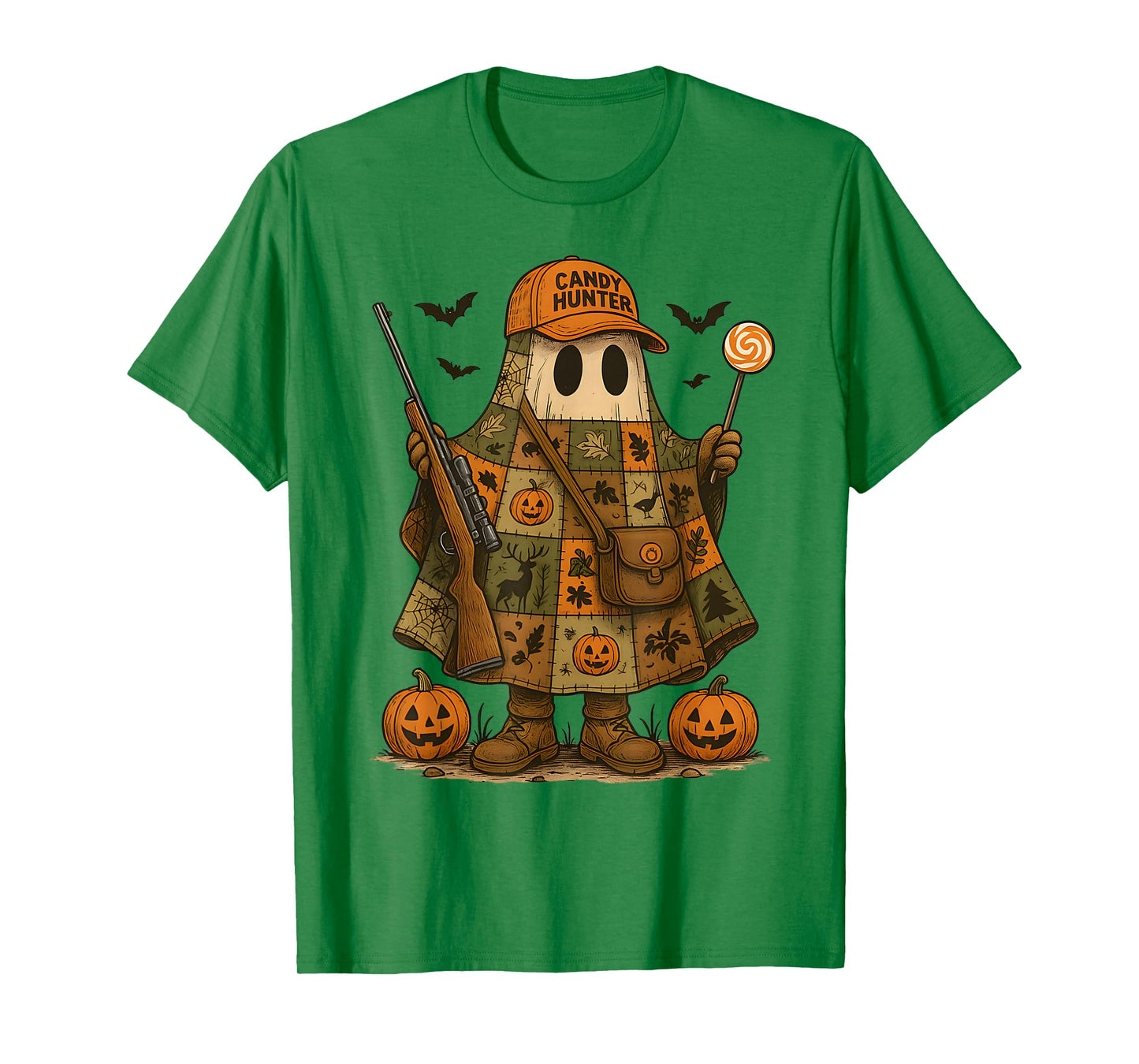 Candy Hunter Camouflage Camo Ghost Hunting Season Halloween T-Shirt