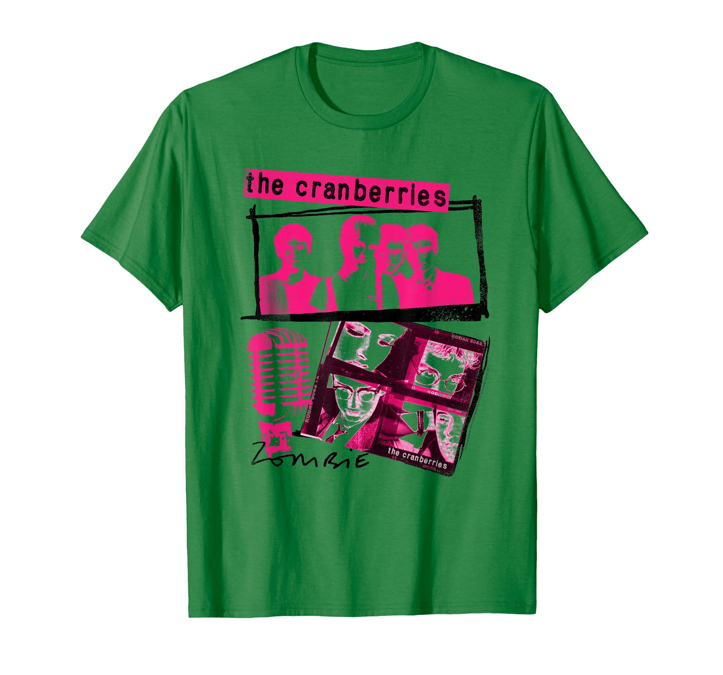 The Cranberries Pink and Black Collage Vintage Band T-Shirt