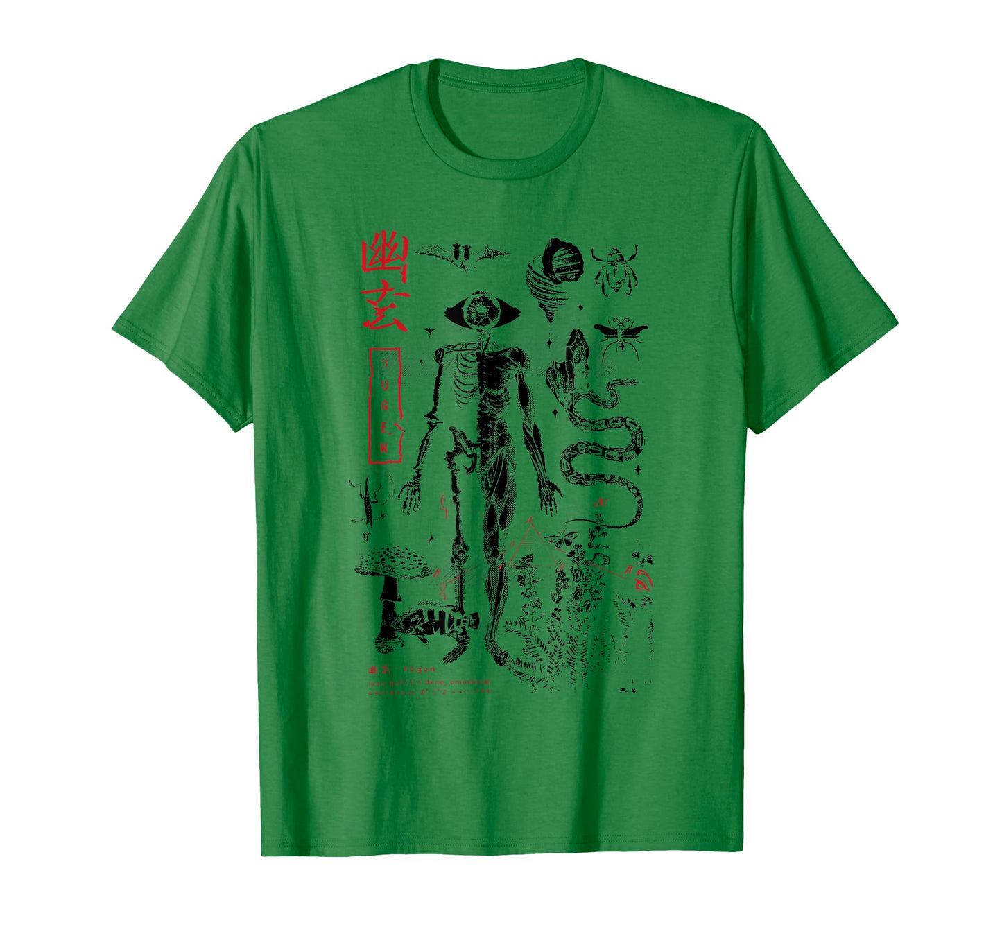 Vintage Yokai Club Japanese Funny Skeleton T-Shirt