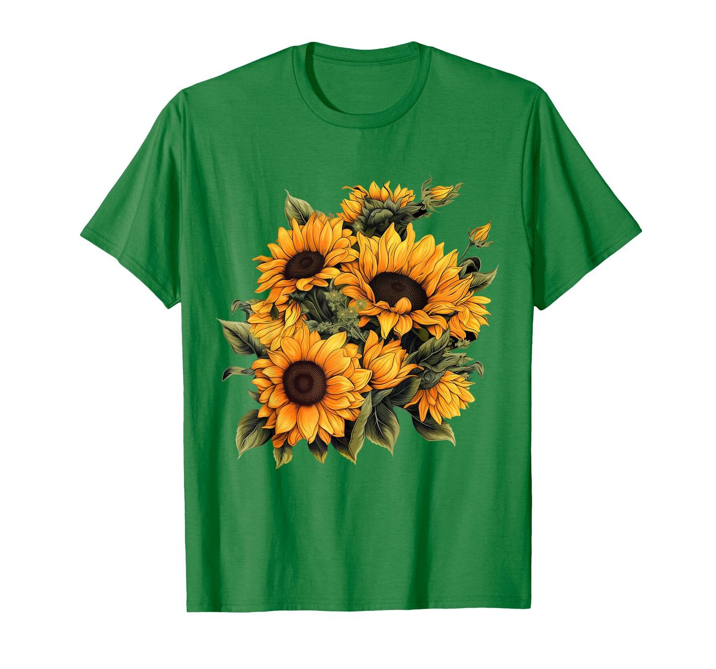 Yellow Sunflower Cute summer Sun flowers Floral Positivity T-Shirt