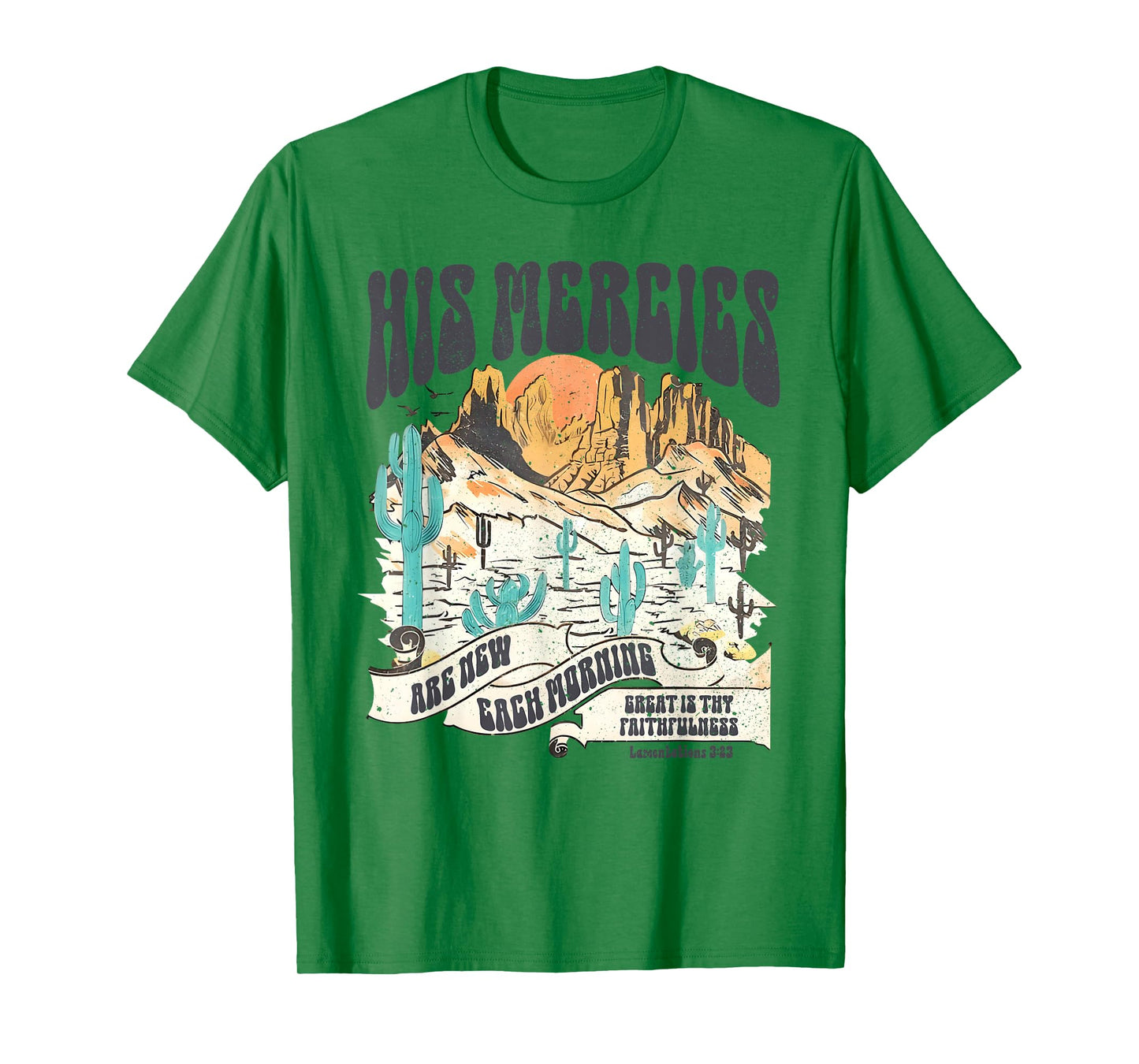 Boho Christian Bible Verse His Mercies Are New Each Morning T-Shirt