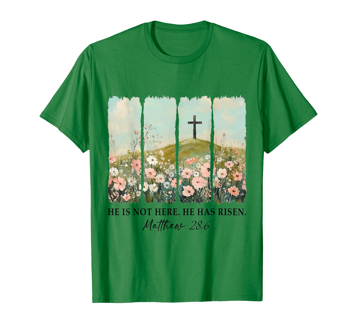 Easter Christian Jesus He Is Not Here He Has Risen Matthew T-Shirt