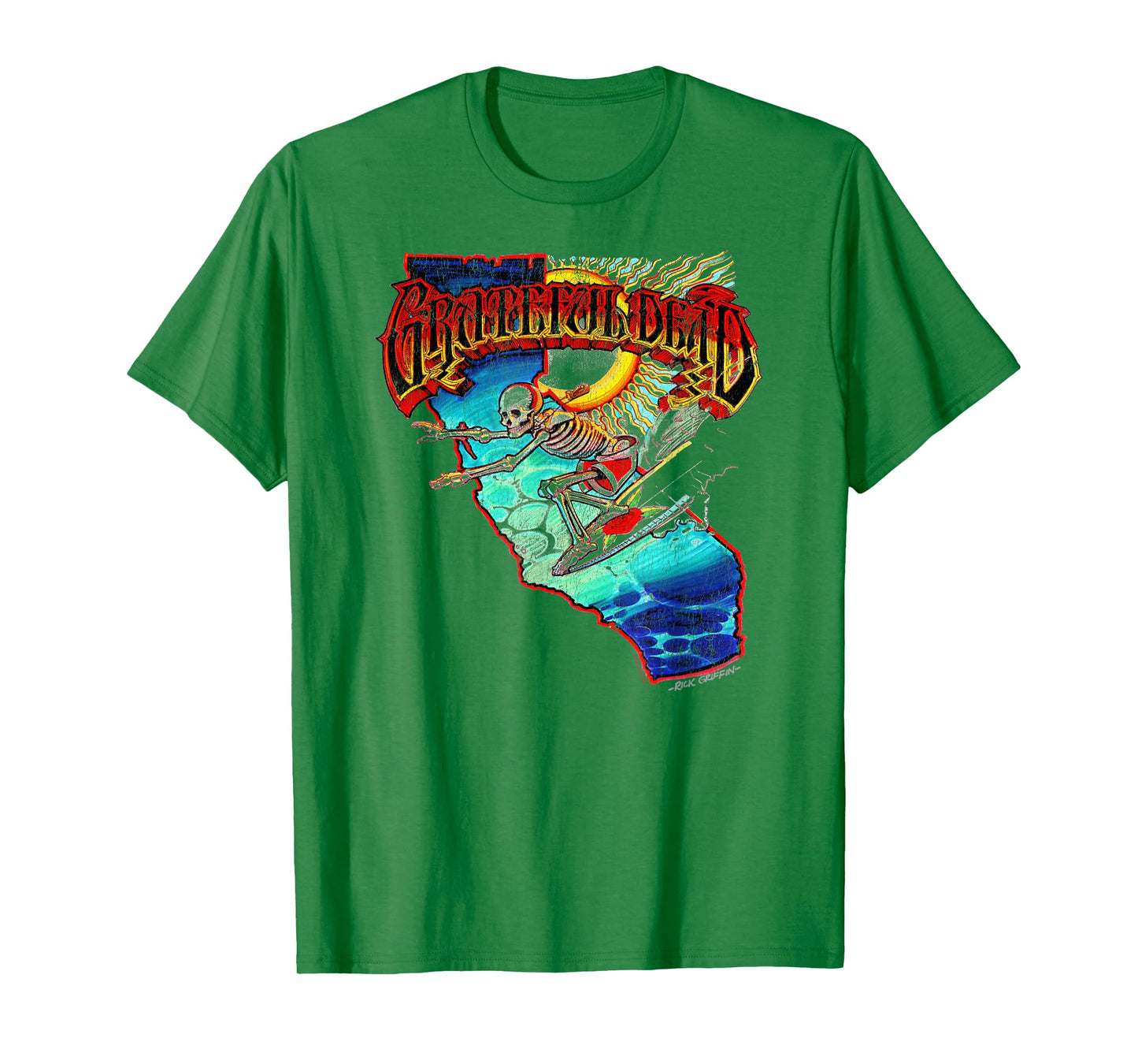 Grateful Dead Surfing California Skeleton Vintage Band T-Shirt