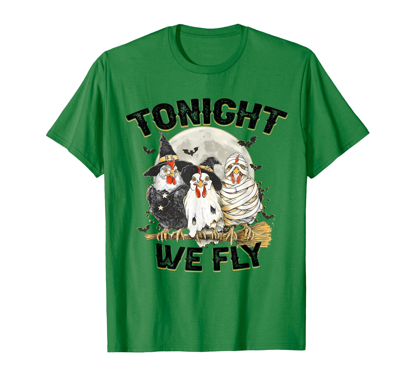 Tonight We Fly Funny Chicken Spooky Season Farm Halloween T-Shirt