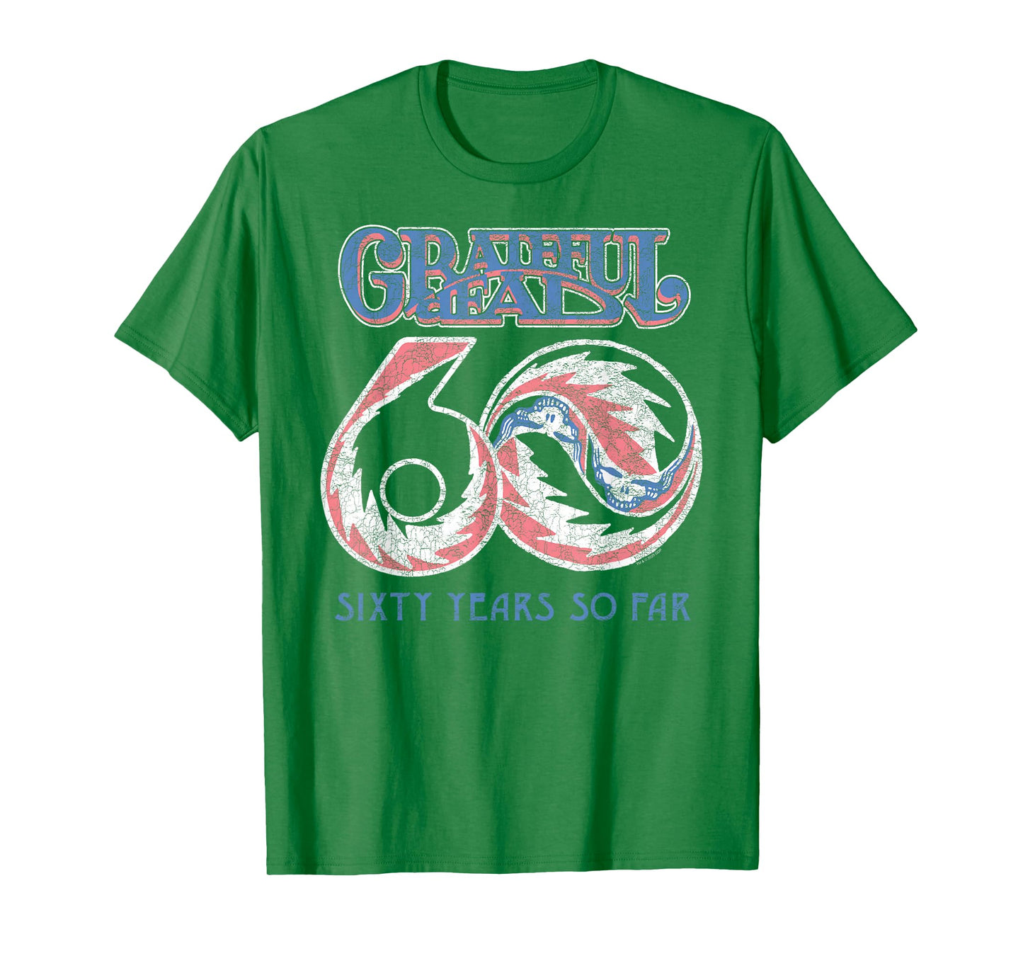 Grateful Dead 60 Years Stealie Swirls Vintage Band T-Shirt