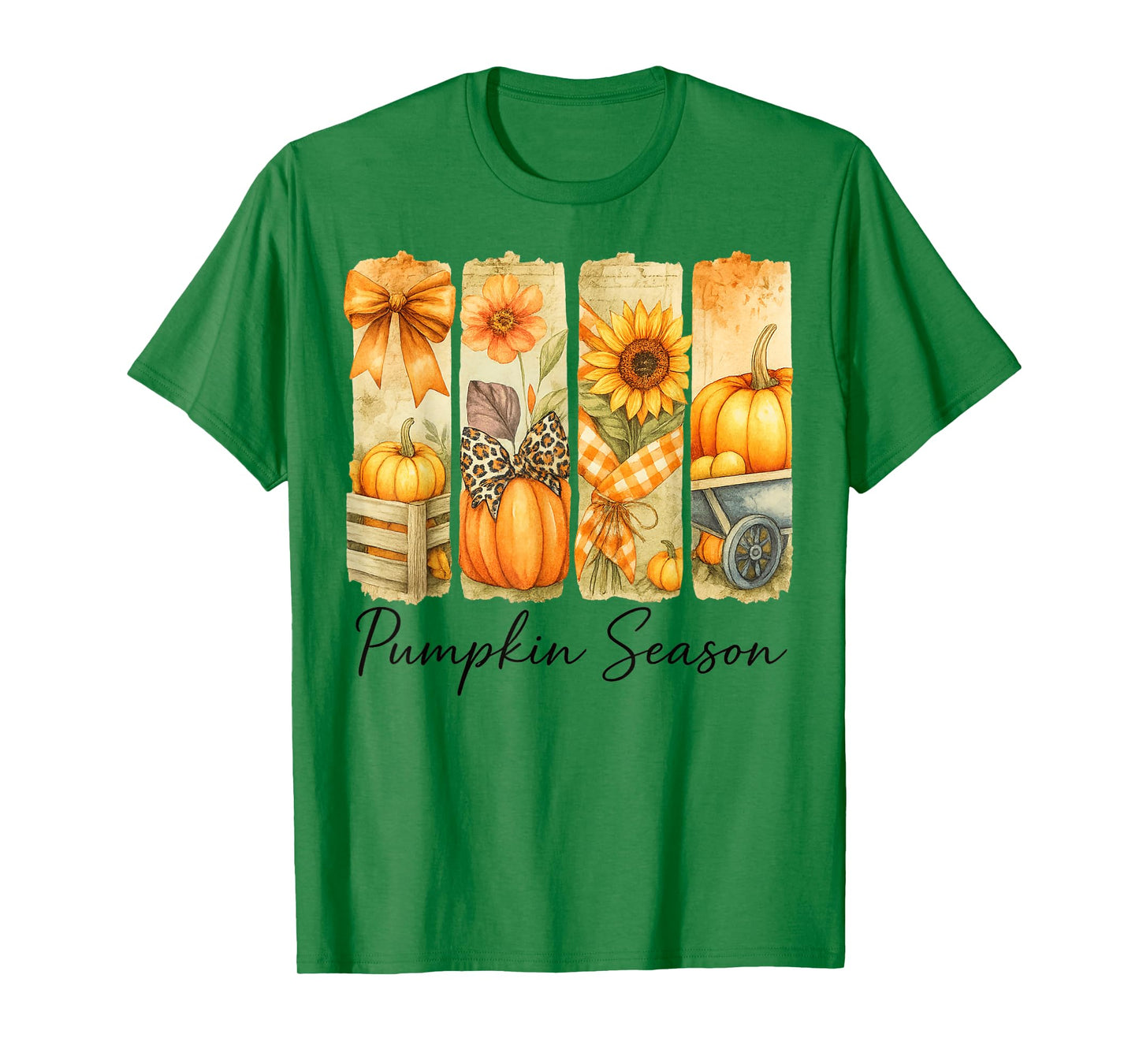 Pumpkin Season Boho Pumpkin Floral Thanksgiving Fall Vibes T-Shirt