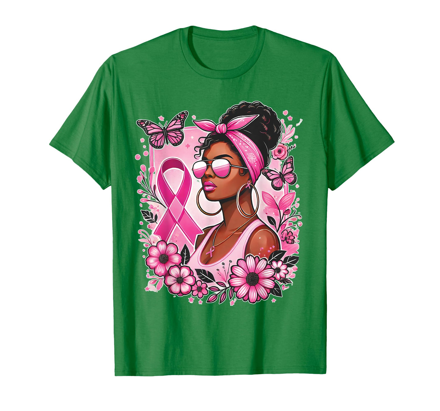 Breast cancer awareness Wear Pink African American support T-Shirt