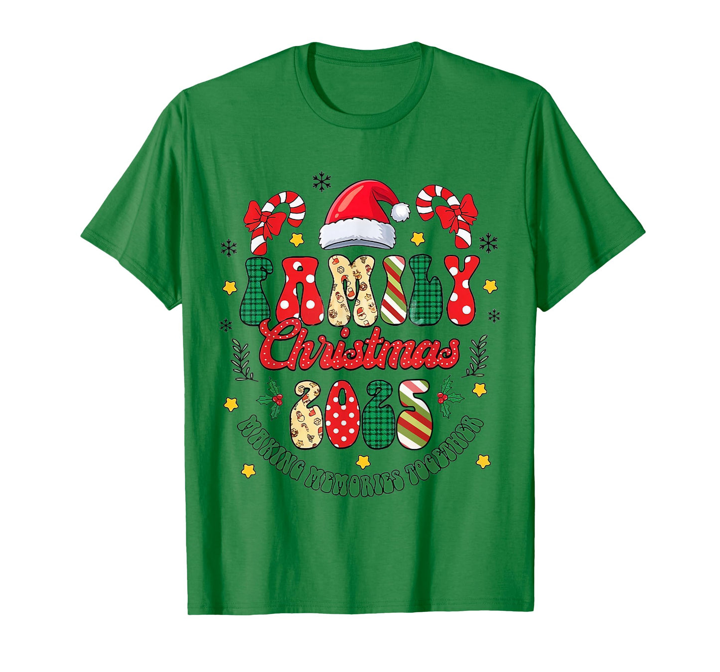 Family Christmas 2025 Santa Hat Matching Outfit Xmas Squad T-Shirt