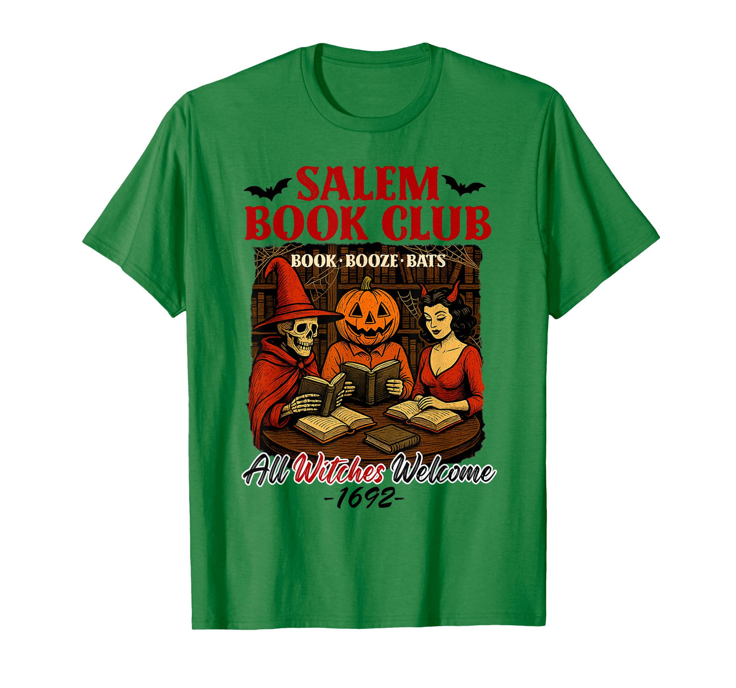 Halloween Vibes Spooky Reading Lover Bookish Salem Book Club T-Shirt