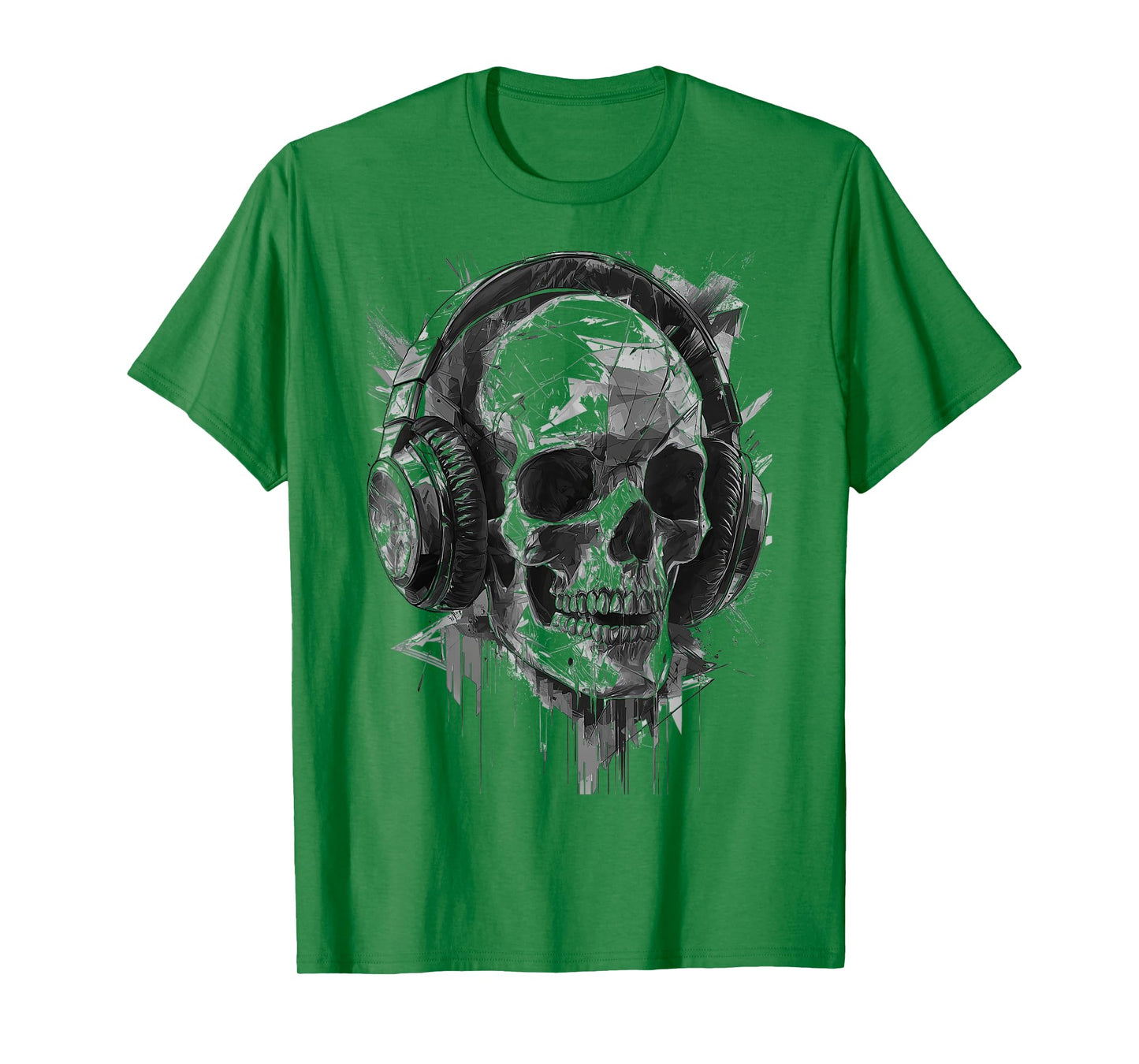 Skull with Headphones | Minimalist Design | Graphic T-Shirt