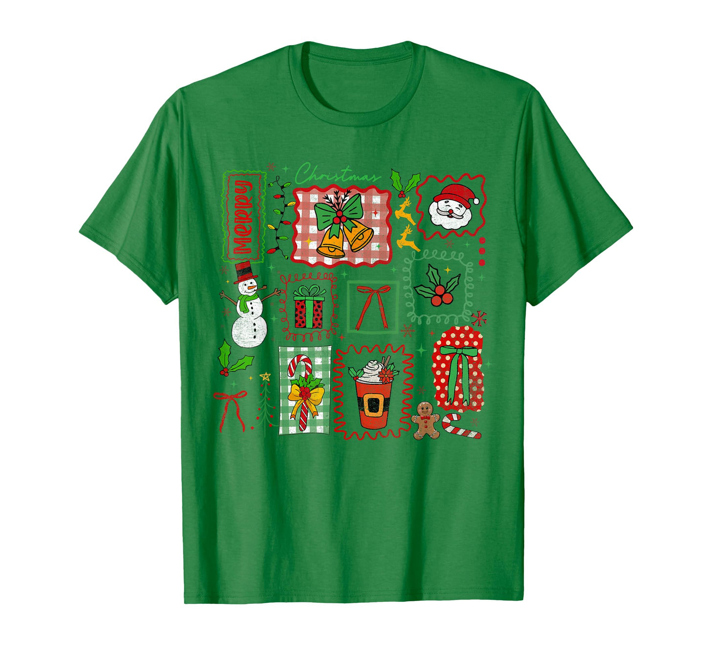 Merry Christmas Bow Coquette Preppy Cute Xmas Women Kids T-Shirt