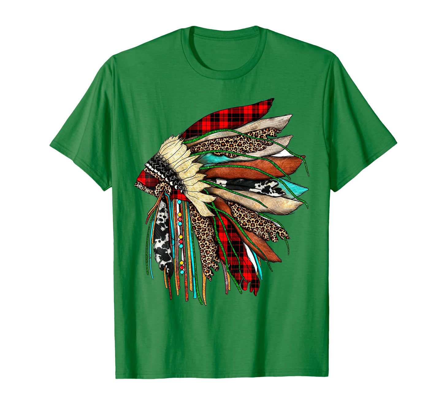 Headdress Native Indian Warrior Chief Vintage Design T-Shirt
