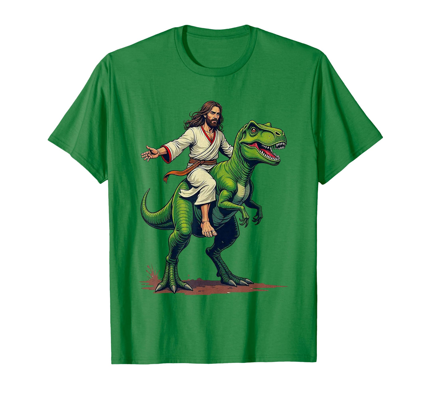 Epic Jesus Riding a T-Rex - Dinosaur T-Shirt