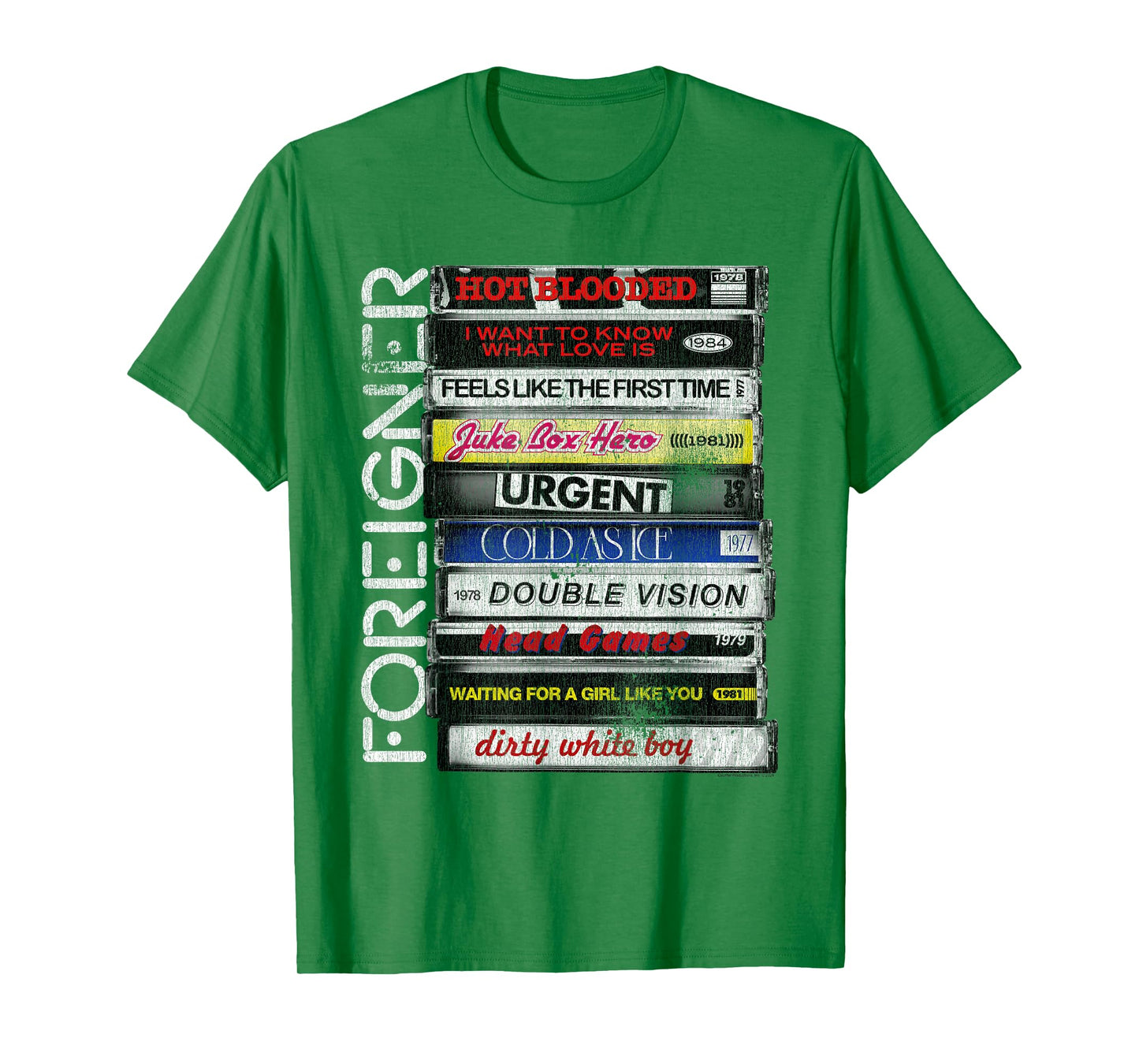Foreigner Classic Hit Songs 80s Rock Band T-Shirt
