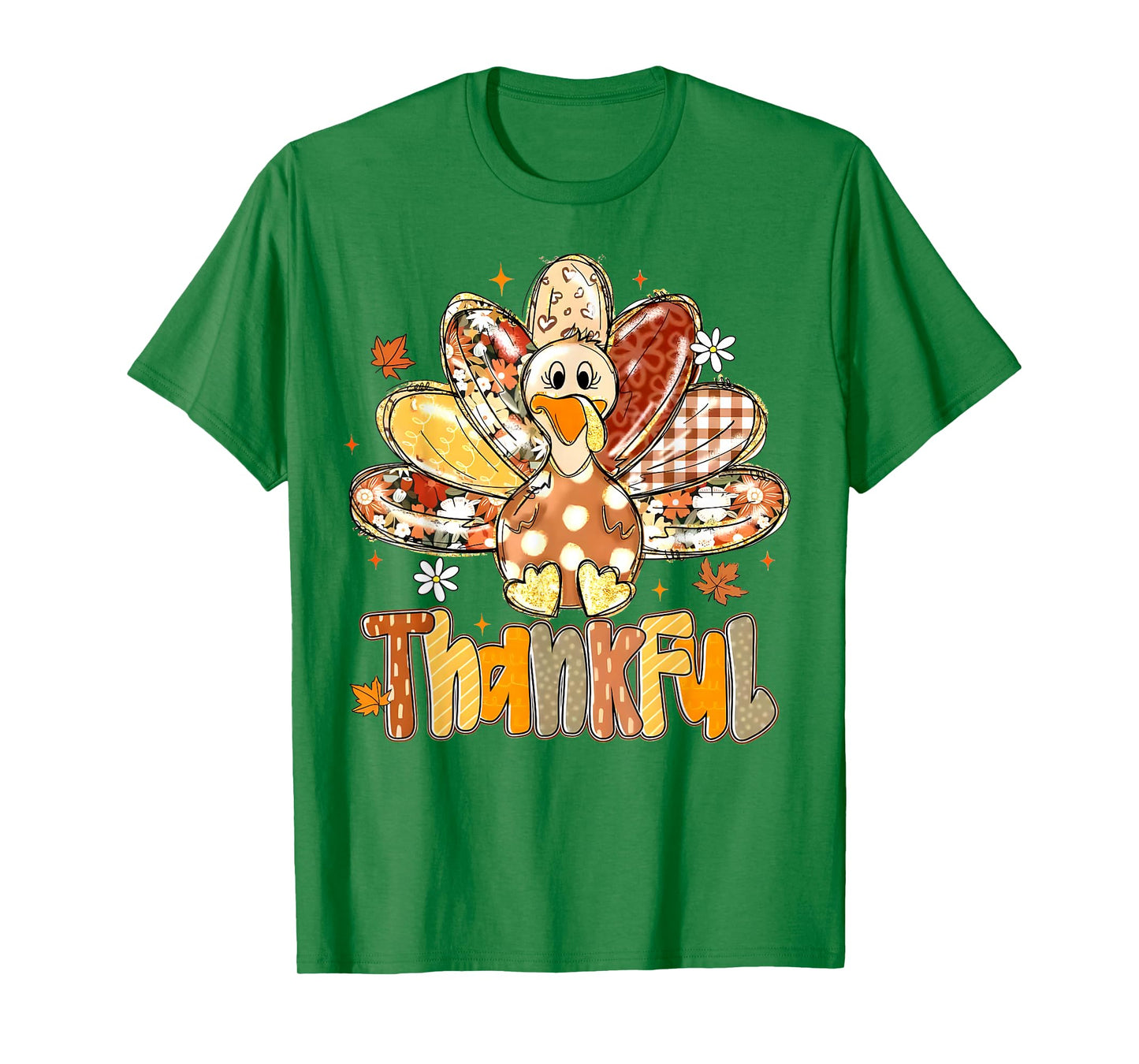 Thankful Thanksgiving Turkey Fall Autumn Men Women Kid T-Shirt