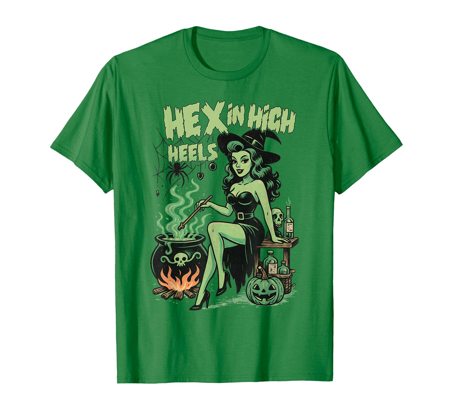 Hex in High Heels, Season of The Witch,Halloween Salem Witch T-Shirt
