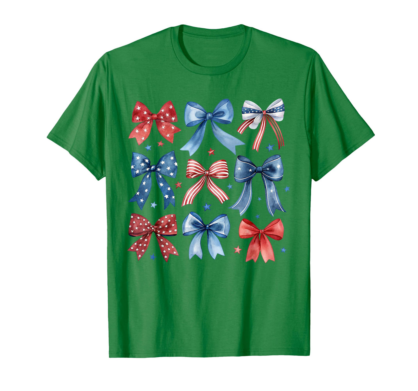 Vintage USA Bow in Red White Blue for Patriotic 4th Of July T-Shirt