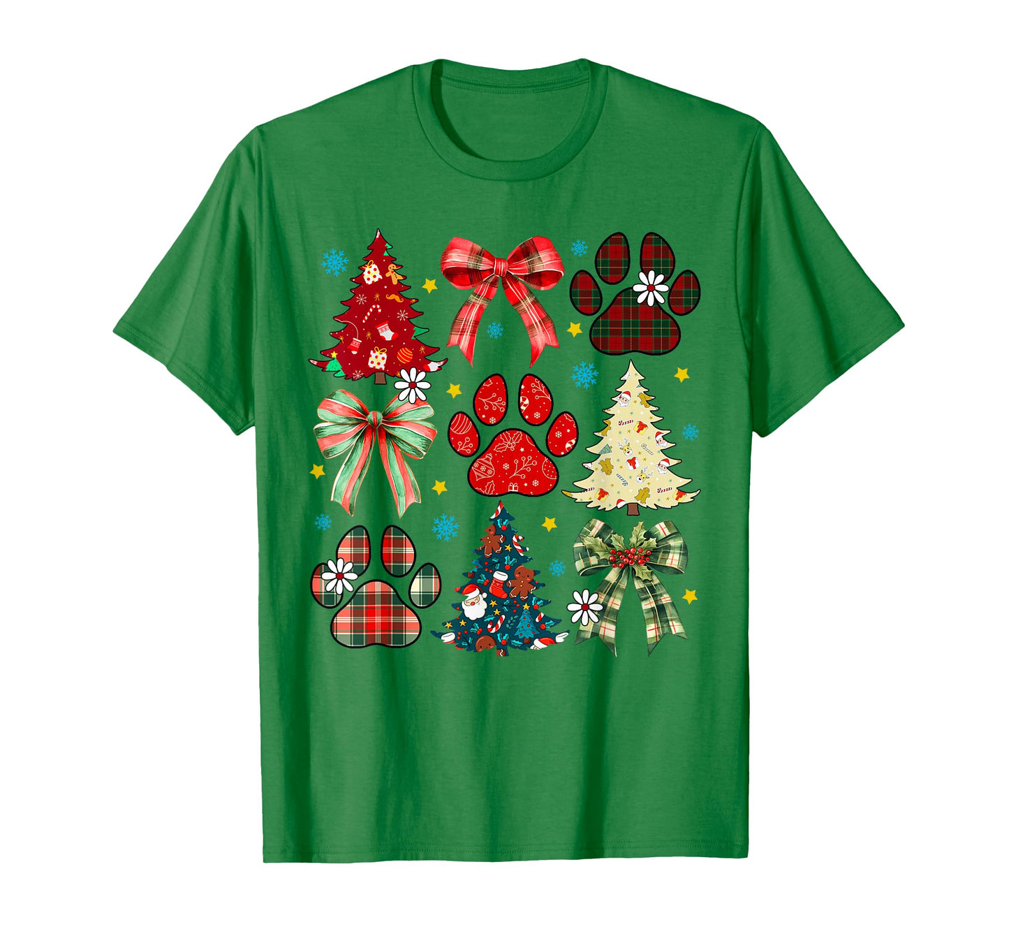Christmas Xmas Dog Mom Dog Paws Coquette Bow Tis The Season T-Shirt