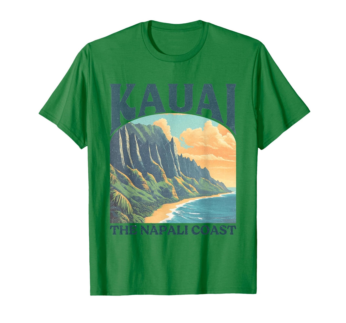 Kauai Hawaii Na Pali Coast Vintage Beach T-Shirt