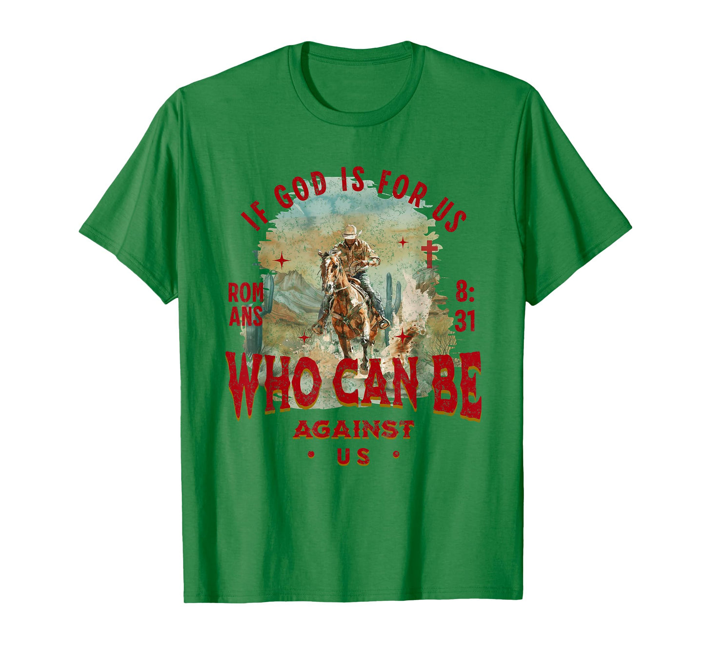 Cowboy Bible Scripture Verse Western Jesus For Mens Faith T-Shirt
