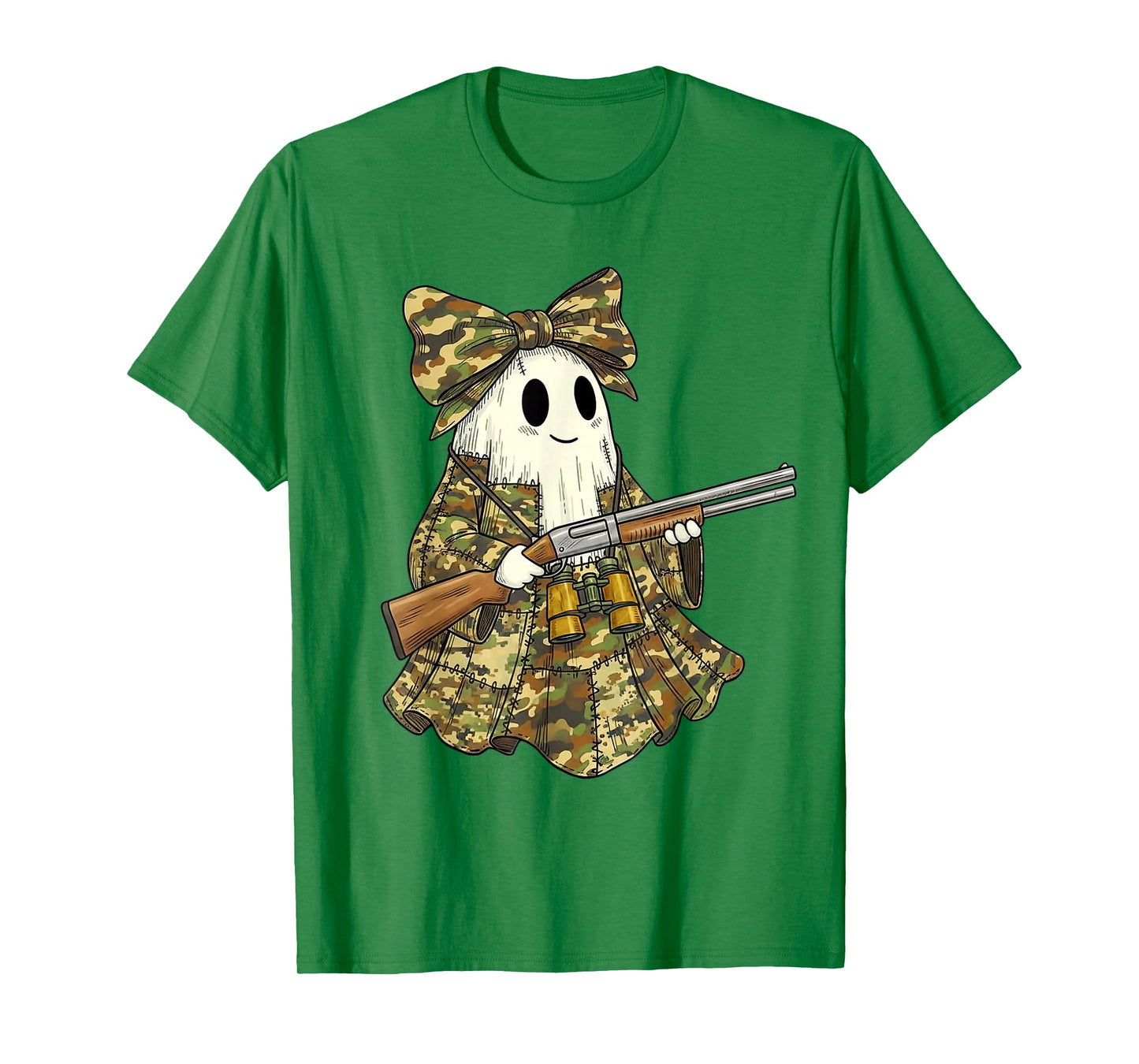 Halloween Vibes Hunter Deer Hunting Boo Ghost Camo Spooky T-Shirt