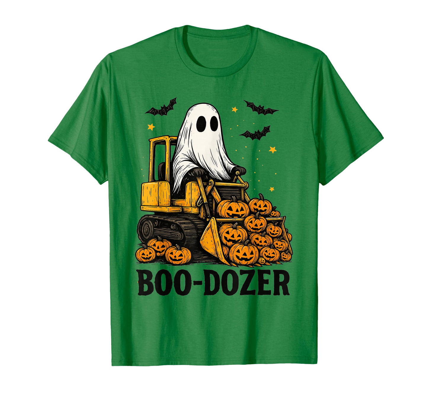 Funny Halloween Boo-Dozer Ghost Trucks Costume Party Kids T-Shirt