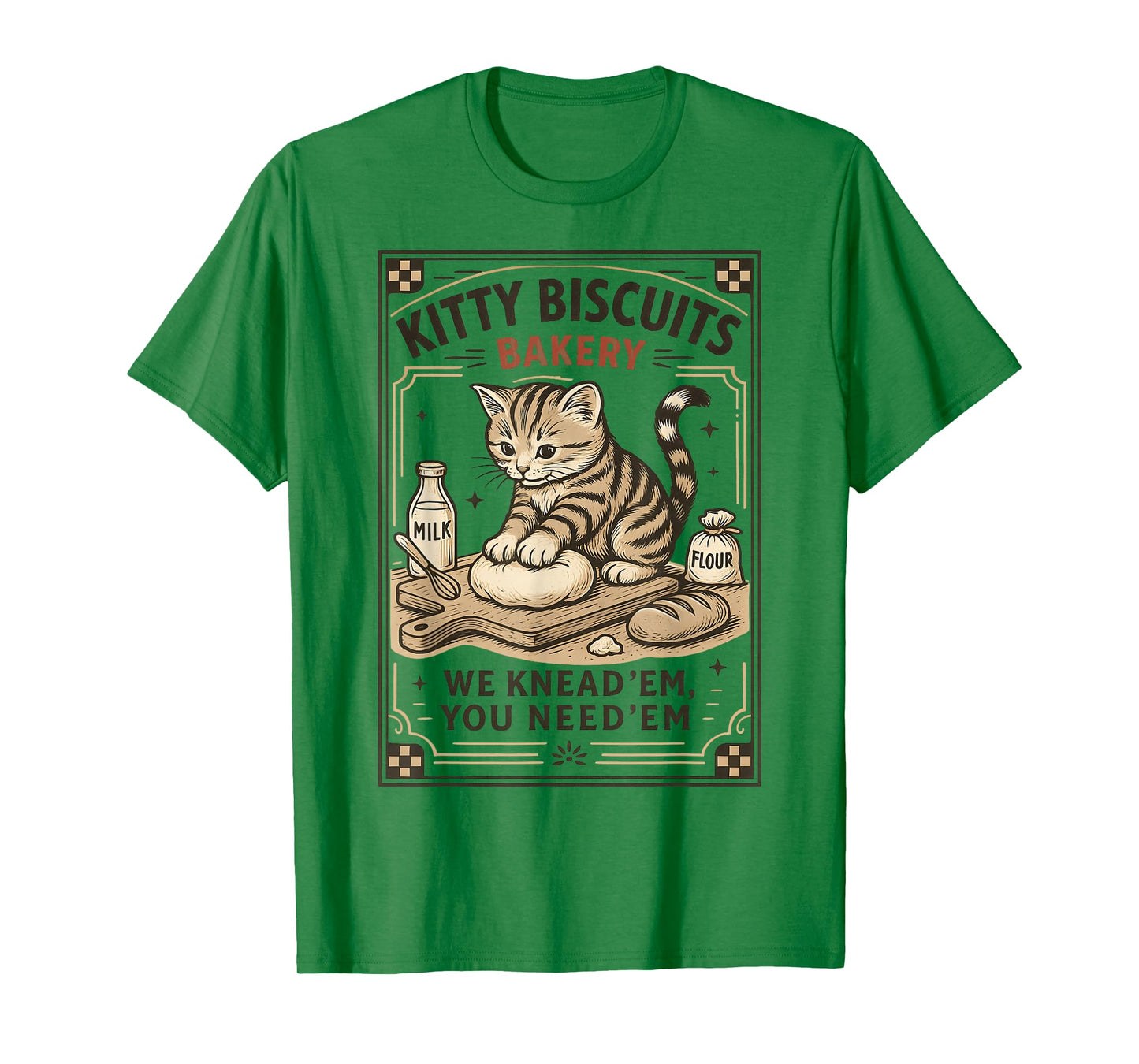 Funny Kitty Biscuits Bakery cat Lover kiten Baker T-Shirt