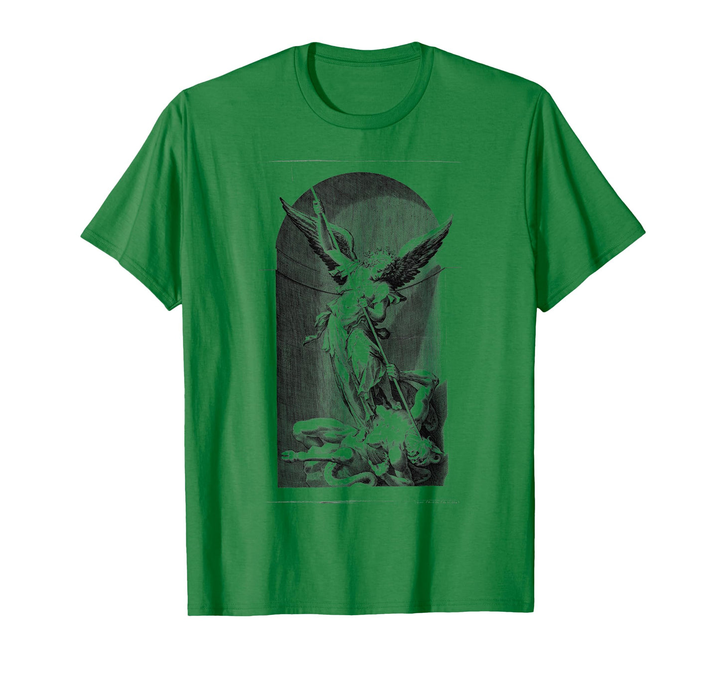 Saint Michael the Archangel Defeating Satan Christian T-Shirt