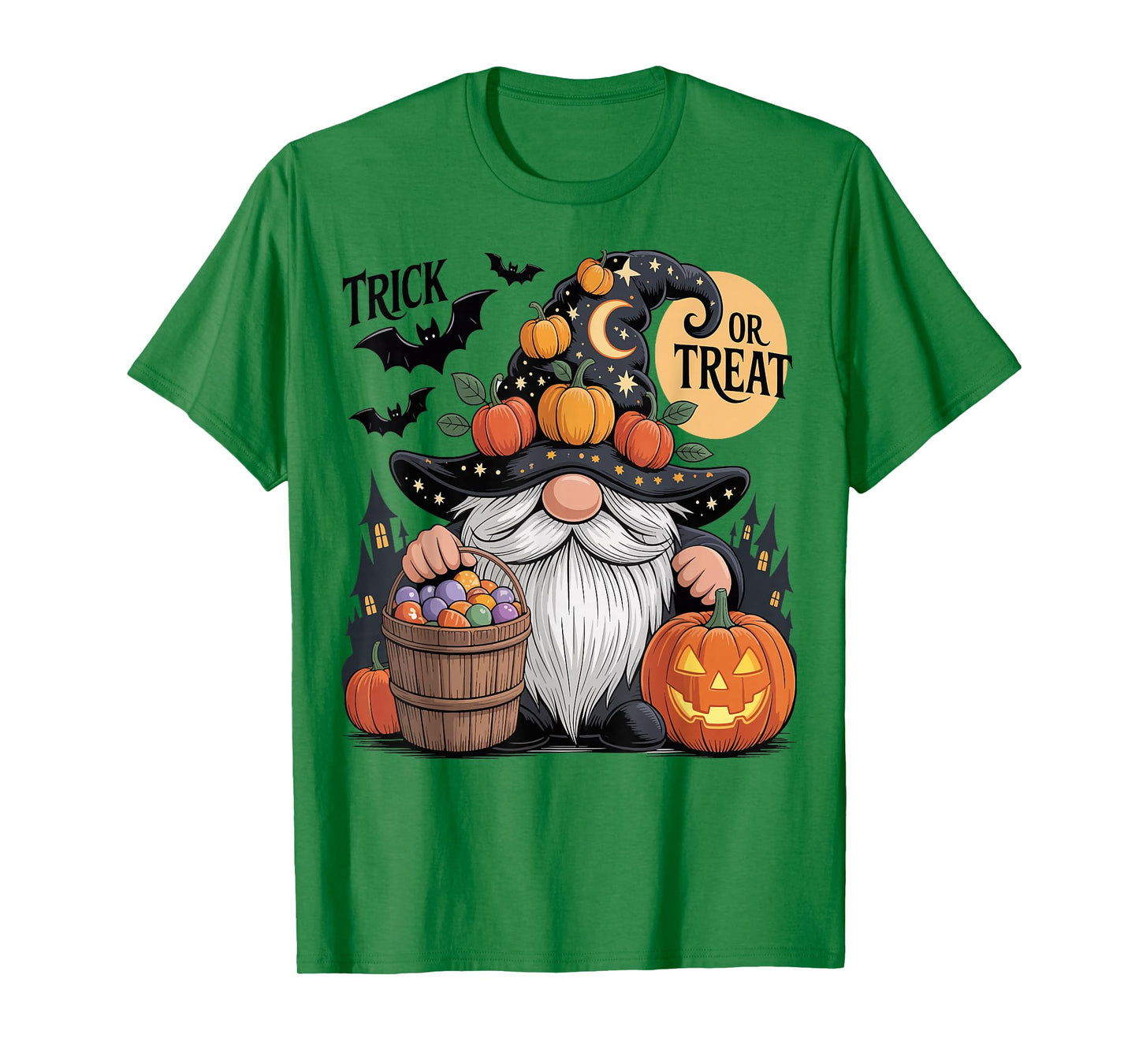 Trick or' Treat Halloween Gnome with Pumpkins T-Shirt