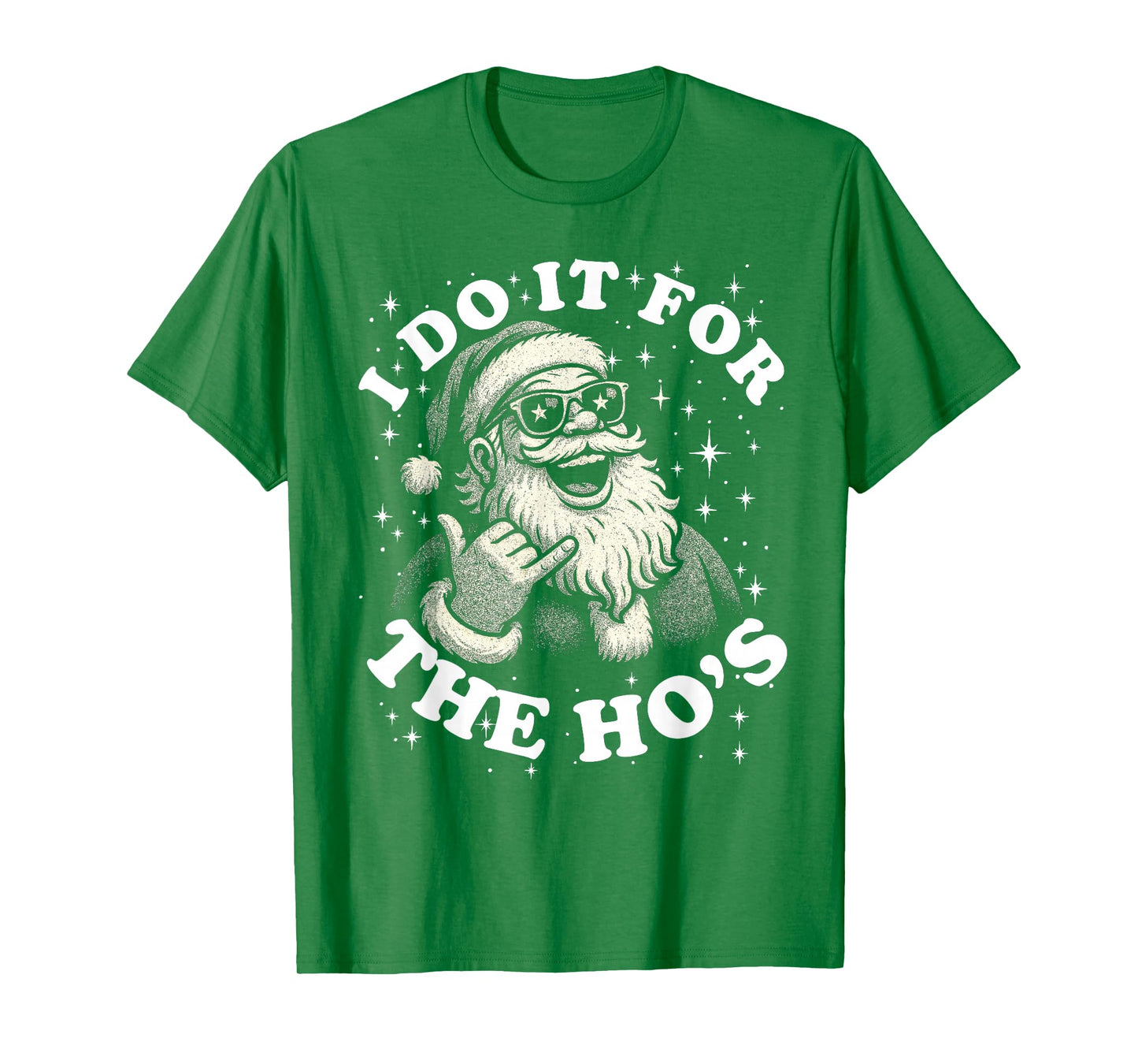 Funny, Gag, Retro, Christmas, Santa I Do It for The Ho's T-Shirt
