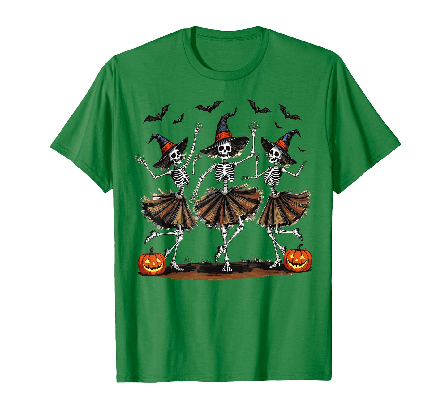 Dancing Skeleton Witches Halloween Costume Spooky Season T-Shirt
