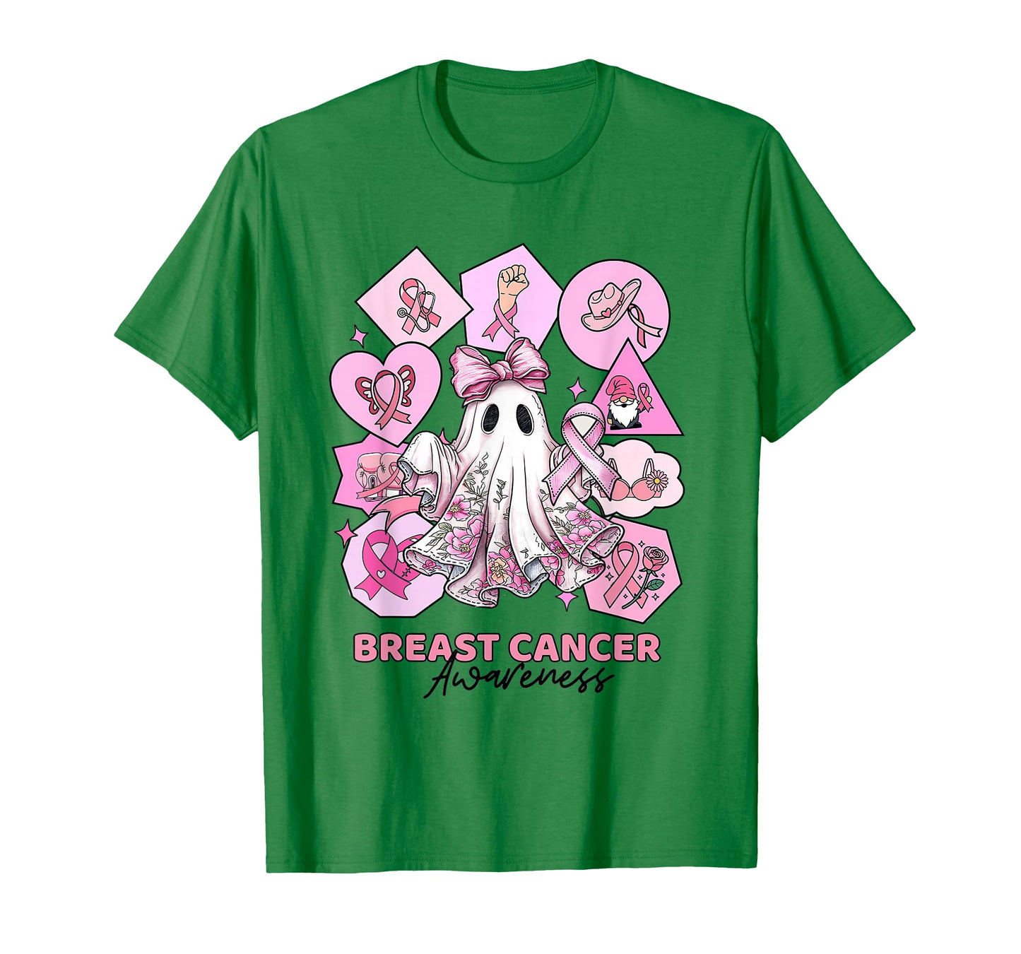 in October We Wear Pink Breast Cancer Awareness Pink Ribbon T-Shirt