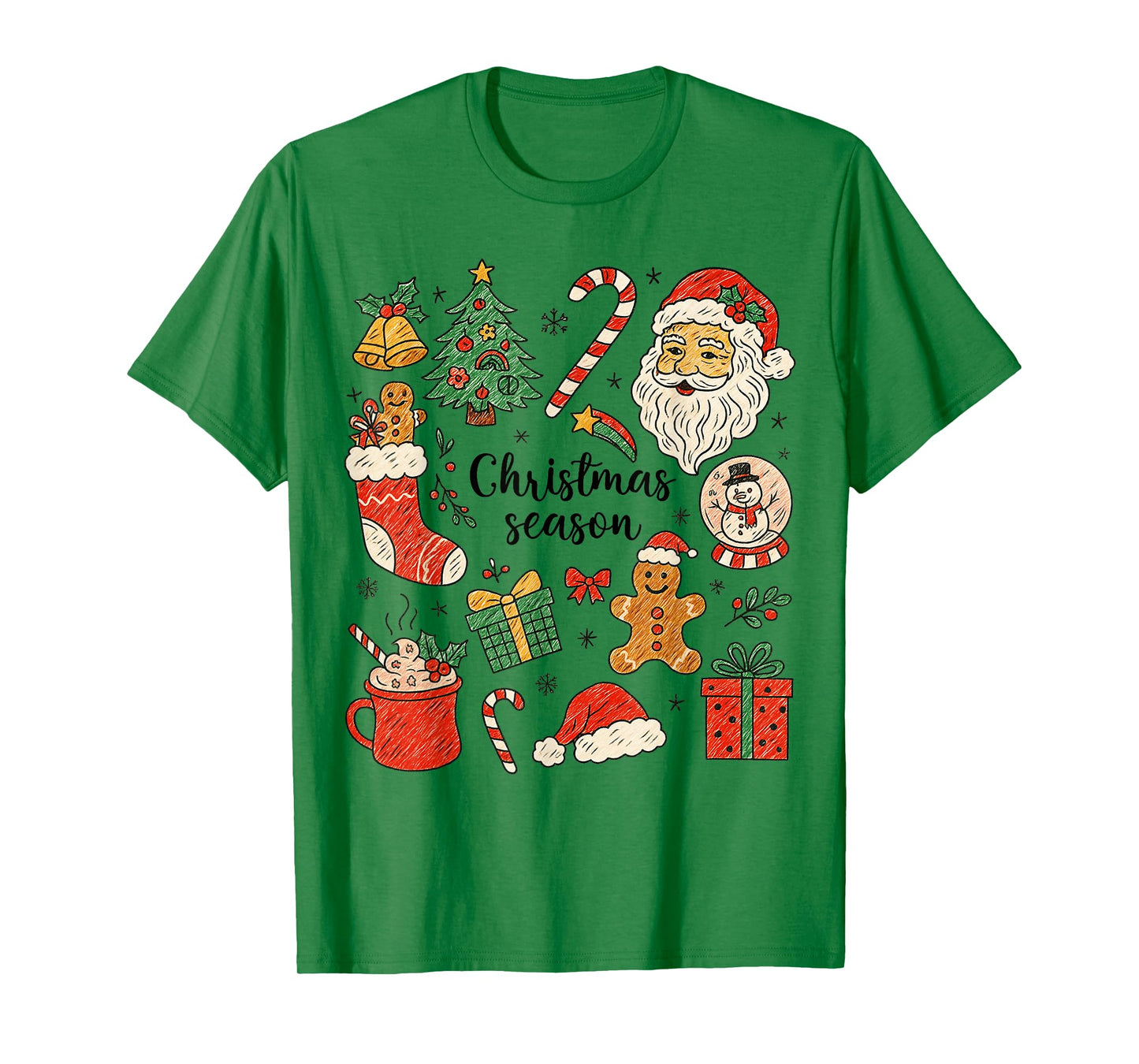 Christmas Season Santa Christmas Tree Xmas Matching Family T-Shirt