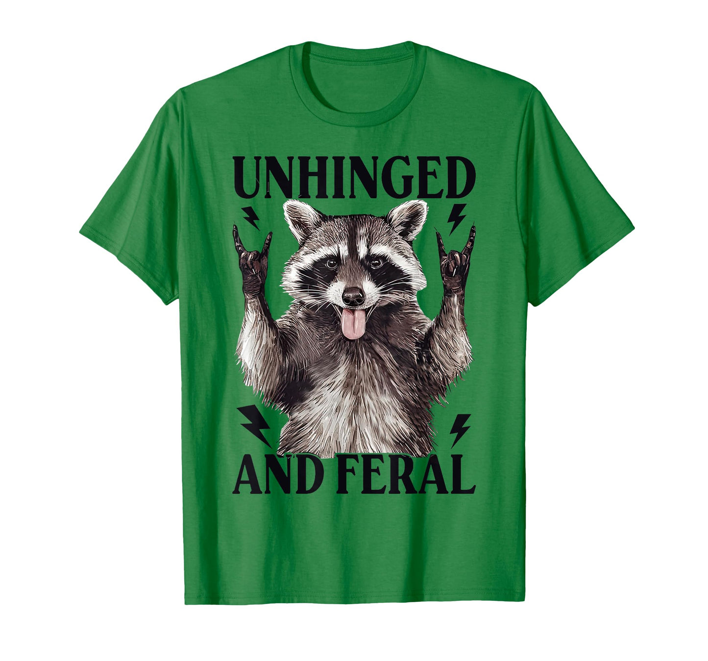 Unhinged And Feral Funny Raccoon Opossum Sarcastic T-Shirt