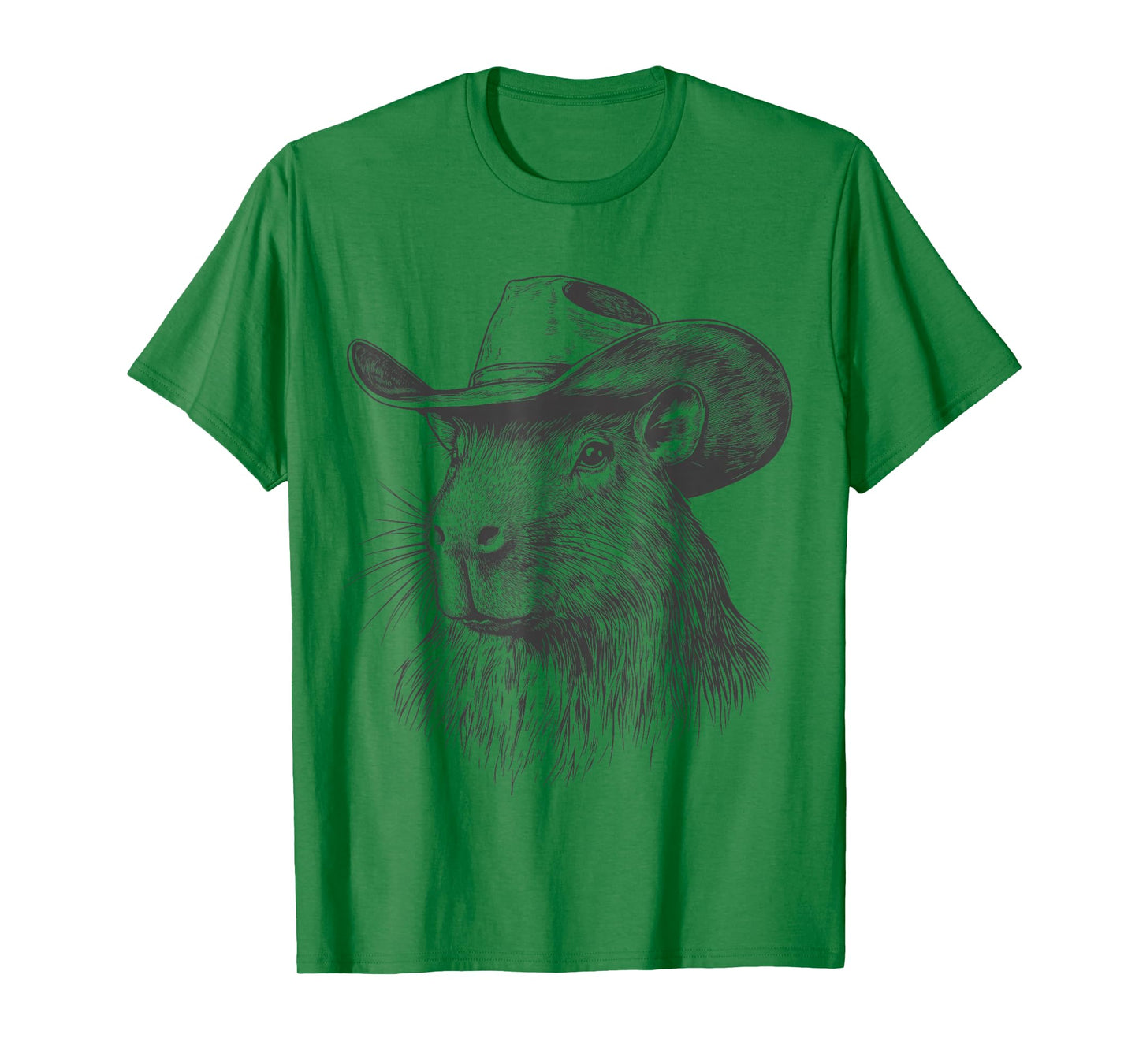 Capybara Cowboy Hat Funny Western Capybara Lover Vintage T-Shirt