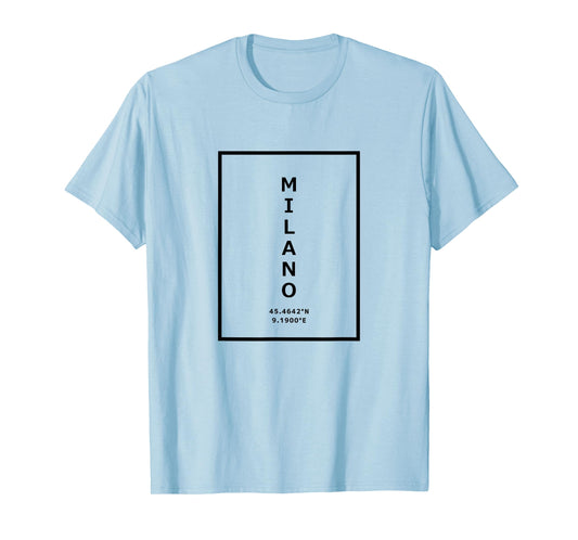 Milano Italy Coordinates Minimalist T-Shirt