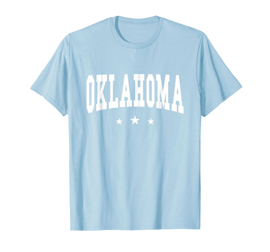 Oklahoma - Preppy Varsity Pink - Throwback Design - Classic T-Shirt