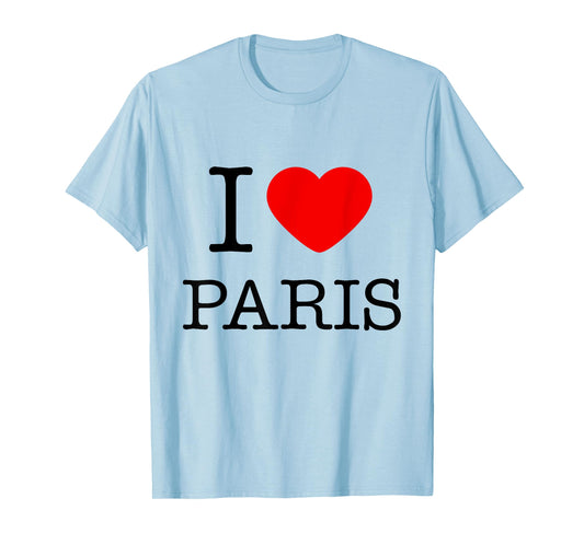 Enjoy Wear I Love Pairs Graphic Tees - Paris Novelty Graphic T-Shirt