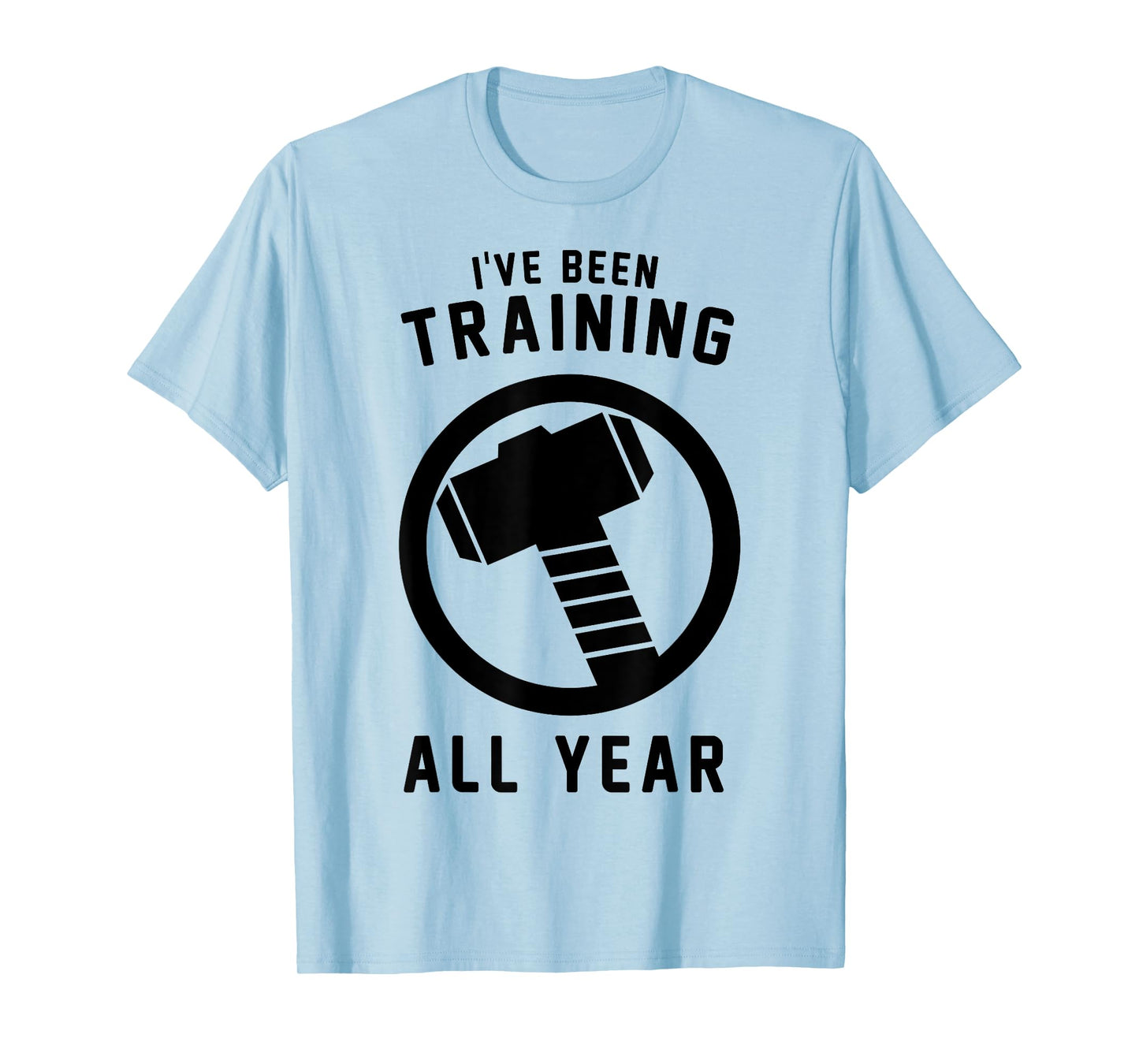 Marvel Avengers Thor I've Been Training All Year Hammer Logo T-Shirt