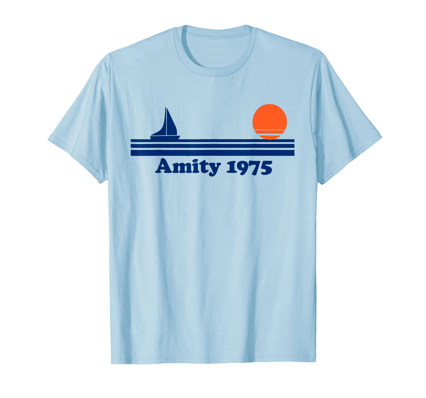 Vintage Amity 1975 Sunset Retro Sailboat Sunrise Summer T-Shirt