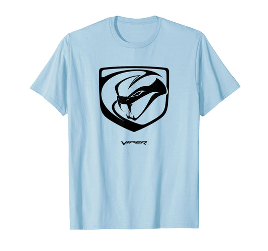 Dodge Men's Grey Viper Logo T-Shirt, Small, Short Sleeve, Classic Fit