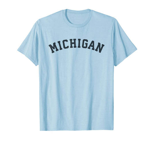 Vintage Michigan T Shirt Old Retro Michigan Sports Gift Tee T-Shirt