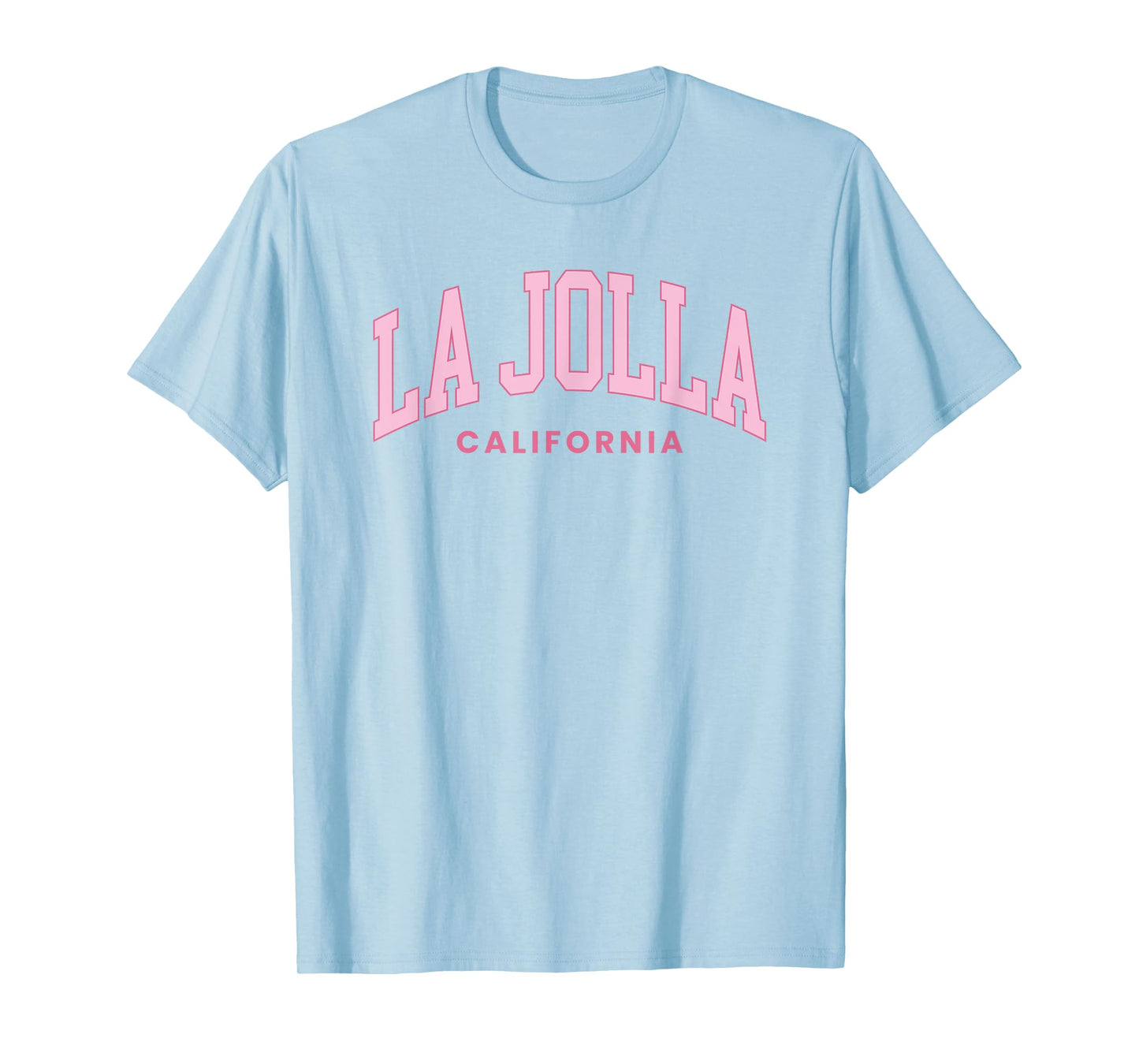 La Jolla California Retro Preppy Throwback Womens Girls Pink T-Shirt