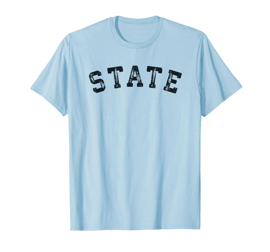 Vintage State T Shirt Distressed Old Retro Sports Gift Tee T-Shirt