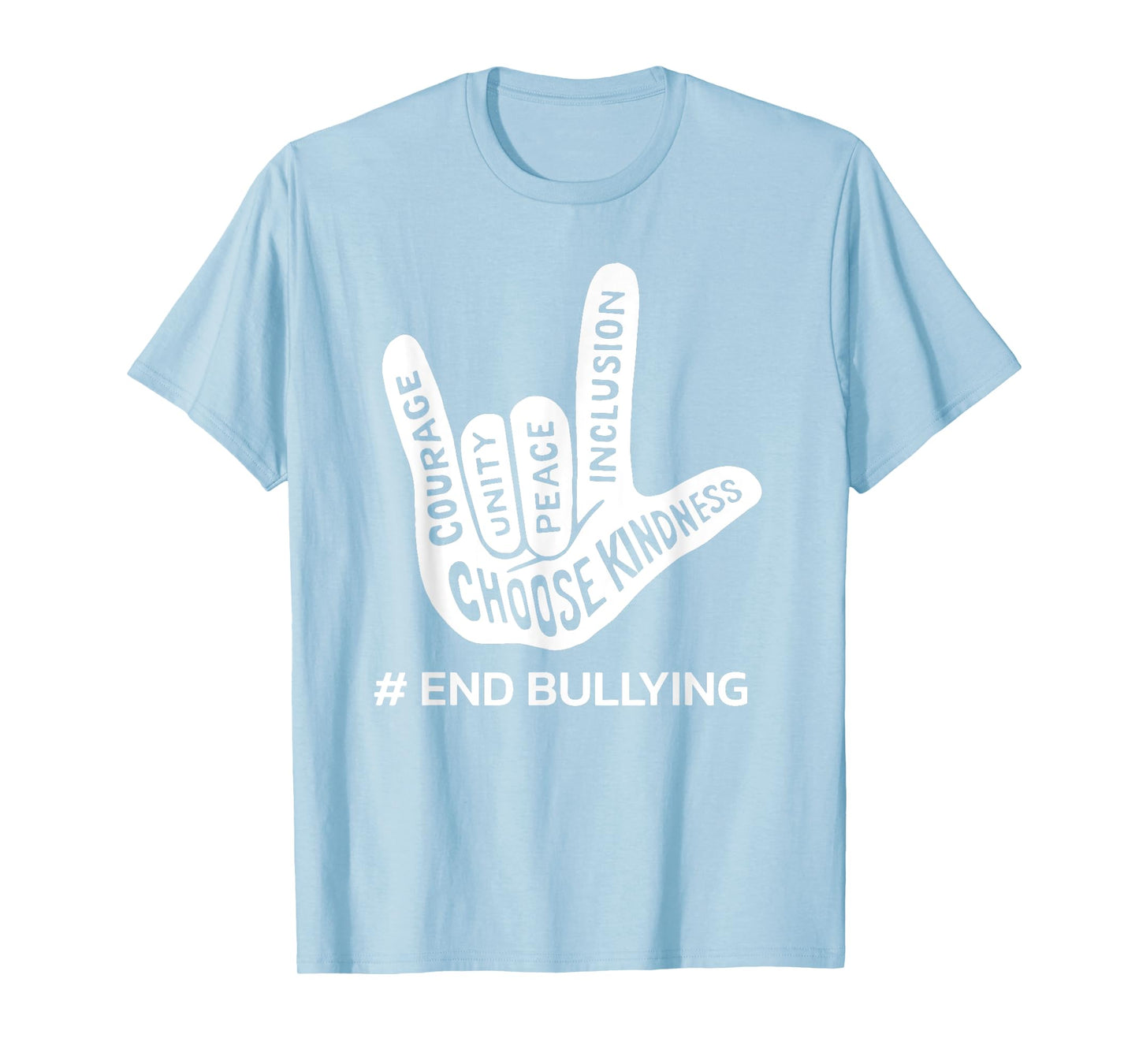 Unity Day Orange Anti Bullying Peace Love Sign Language T-Shirt