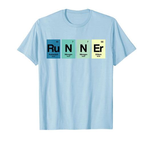 Runner Periodic Table Funy Marathon Runners Science Gift T-Shirt