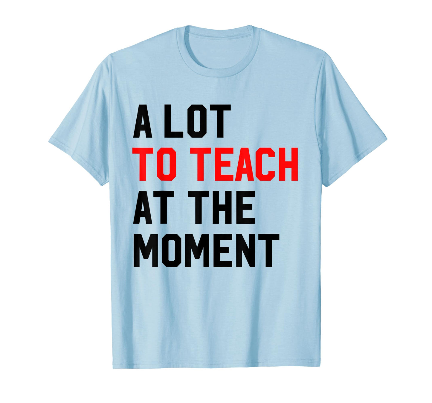 Funny Quote A Lot To Teach At the Moment Teacher Women Gifts T-Shirt